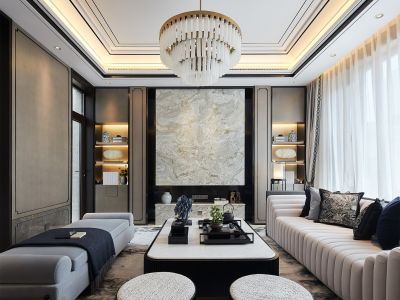 金融街融悦湾现代风格212平米装修案例