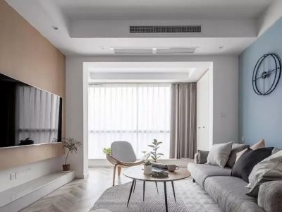 天府长城93平二居室北欧极简风格装修案例