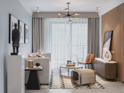 东方之门现代风格90平米装修案例