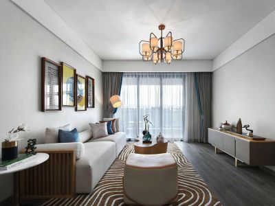 大信君汇湾123平三居现代风格装修案例