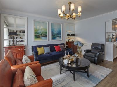 远洋一方四居144平美式风格装修案例