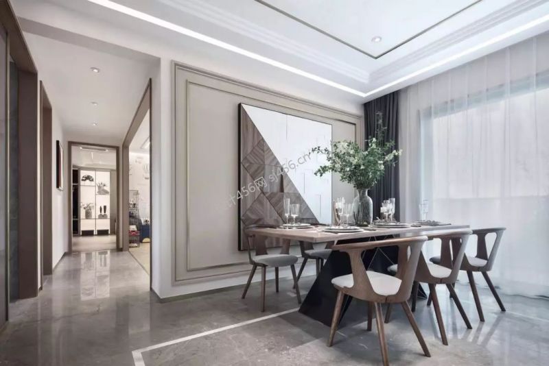 现代风格140平米餐厅桌椅装修设计图赏析