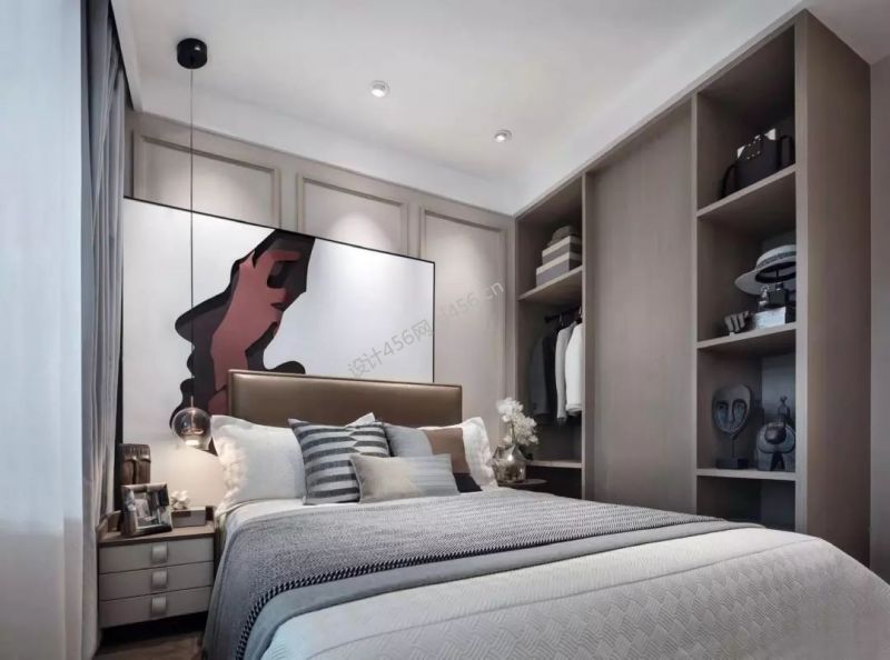 现代风格140平米卧室床头装修设计图赏析