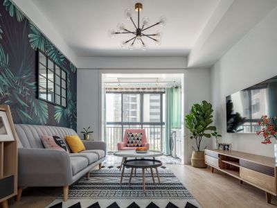 偃师建业森林半岛北欧风格141平米三室两厅装修案例