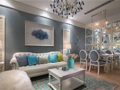 太湖花园二期98平米欧式简约三居室装修案例