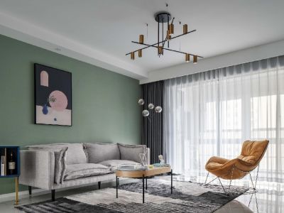 阳光·龙湾生态城现代风格103平米三居室装修效果图案例