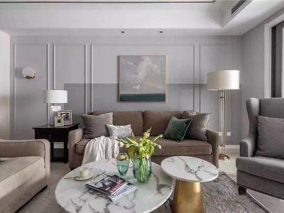 碧桂园·原树缇香美式风格127平米三居室设计效果图案例