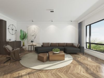 银基花园106平二居室现代极简装修案例