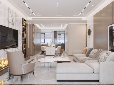 三海尚城166㎡四居室现代风格装修案例