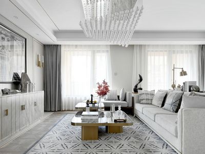 海信清泉墅简欧风格256平米别墅装修案例