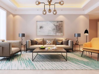 武金小区118平米三居室现代简约装修案例