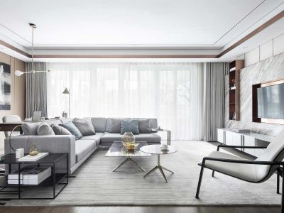 绿城玫瑰园现代风格265平米别墅装修案例