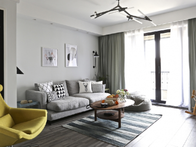 中天·吾乡简约风格123平米三居室设计效果图案例