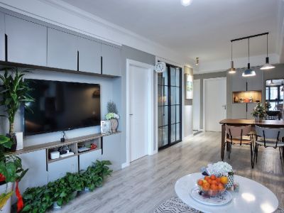 玉兰花园89平二居室北欧极简风格装修案例