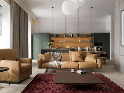 明耀国际112平米三居室港式风格装修案例