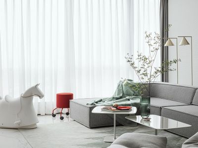 紫云城126平米三居室现代混搭装修案例