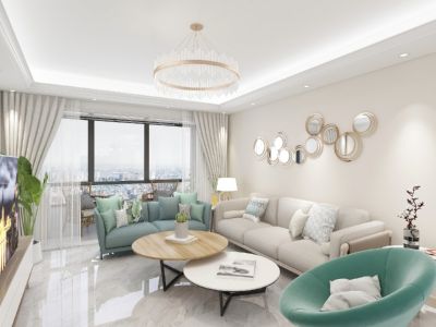 书香府邸70平米北欧二居装修案例