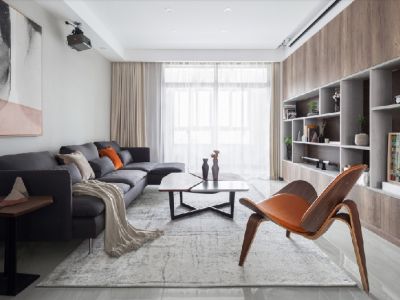 中南原山现代风格114平米三居室设计效果图案例