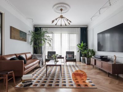 领秀珊瑚湾北欧风格118平米三居室装修案例