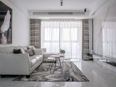 卓越蔚蓝群岛现代风格112平米三居室装修案例