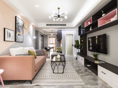 鲁昊棠琳湾北欧风格115平米三居室装修案例