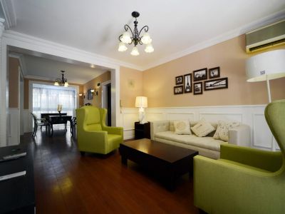 天鹅湾三居128平美式风格装修案例