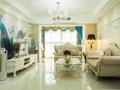 涧桥西畔三居128平欧式风格装修案例