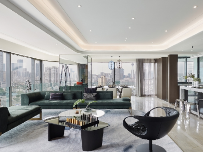 碧桂园·铂玥府轻奢风格183平米三居室设计效果图案例