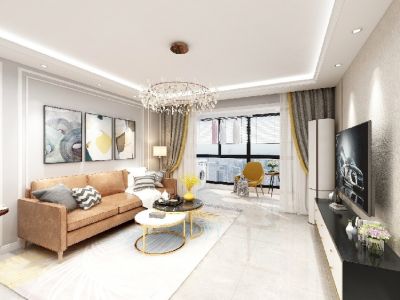 西苑佳园105平三居室轻奢混搭装修案例