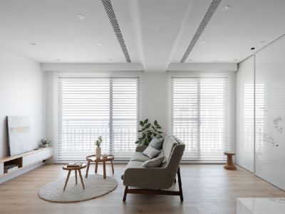 和兴怡景120㎡三居室北欧极简装修案例