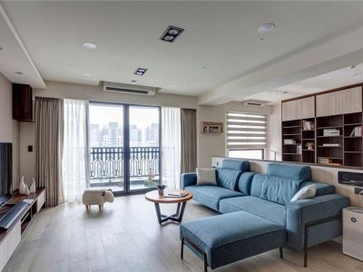 金穗花苑135㎡三居室现代简约装修案例