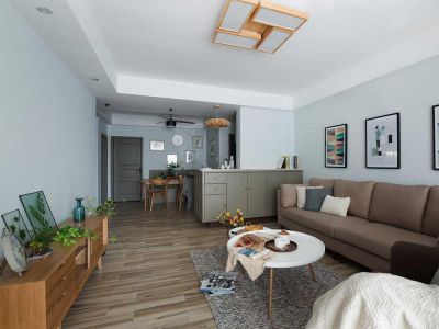 中铁尚都城三居117平现代风格装修案例