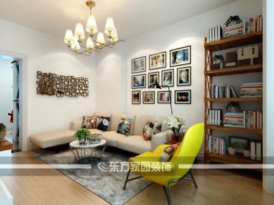 汶水路小区北欧风格90平米三居室装修案例