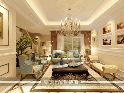 青建橄榄树欧式风格320平米别墅装修案例