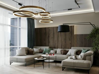 万科金开悦府110㎡现代轻奢风三居室装修案例