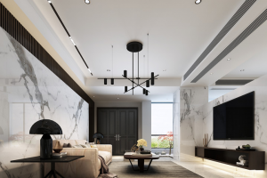 [墨轩装饰]280平米现代简约风格装修设计 让空间五彩纷呈