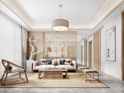 榕城华庭中式风格四居装修案例