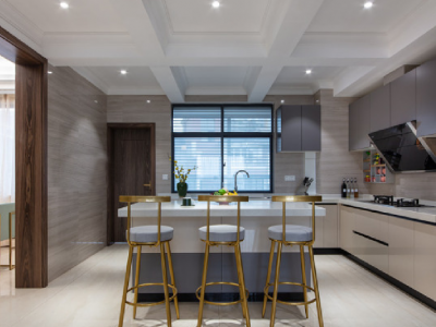 新世纪颐龙湾200平米现代中式风格四居室装修案例