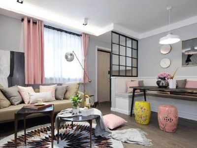 江岸社区60平米现代风格二居室装修案例