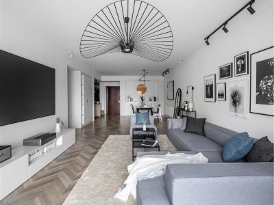 蓝光金悦派125平三居室现代简约风格装修案例