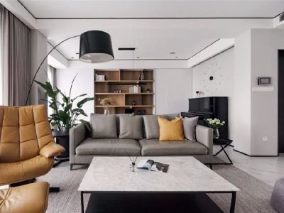 朗基御今缘130平三居室现代简约风格装修案例