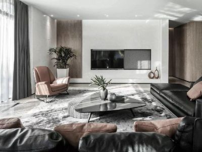 柏悦国际公寓150平三居室现代简约装修案例