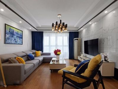 中南世纪城现代风格112平米三居室装修案例