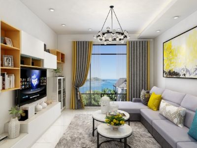 天山熙湖简约风格98平米装修案例