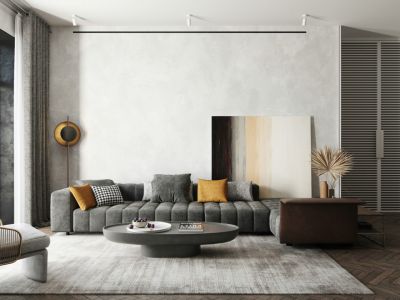 滨湖世纪城徽贵苑105㎡现代简约风三居室装修案例