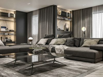 星雨华府现代风格150平米四居室装修案例