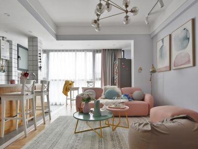 富力城90㎡二居室北欧风格装修案例