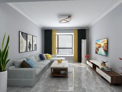 龙云香堤113㎡三居室北欧风格装修案例