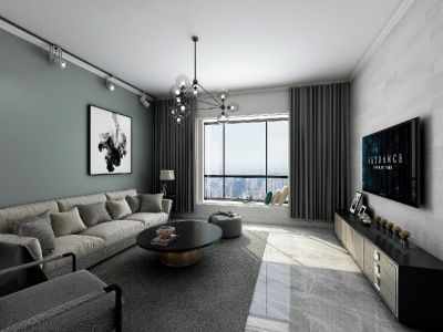 三千渡133㎡三居室简约风格装修案例