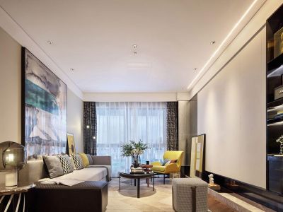 四季景园现代风格128平米三居室装修案例